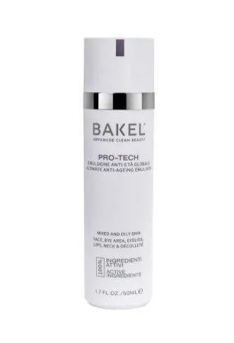 Bakel Pro-Tech, émulsion anti-âge ultime pour peaux mixtes et grasses (visage, contour des yeux, paupières, lèvres, cou et décolleté), 50 ml