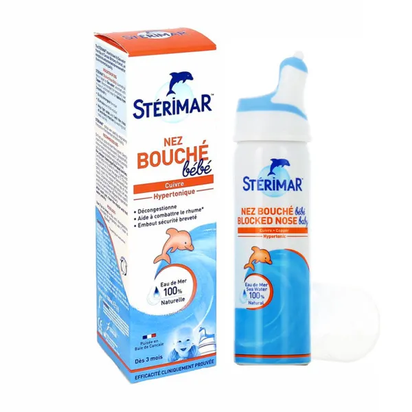STERIMAR NEZ BOUCHE BEBE CUIVRE HYPERTONIQUE 100ML