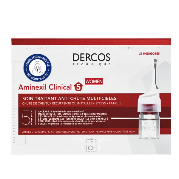 VICHY DERCOS AMINEXIL CLINICAL5 FEMME 21 MONODOSES
