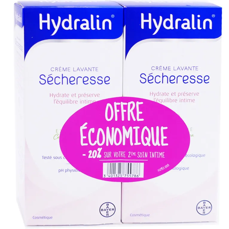 HYDRALIN CRÈME LAVANTE SÉCHERESSE 2X 200 ML