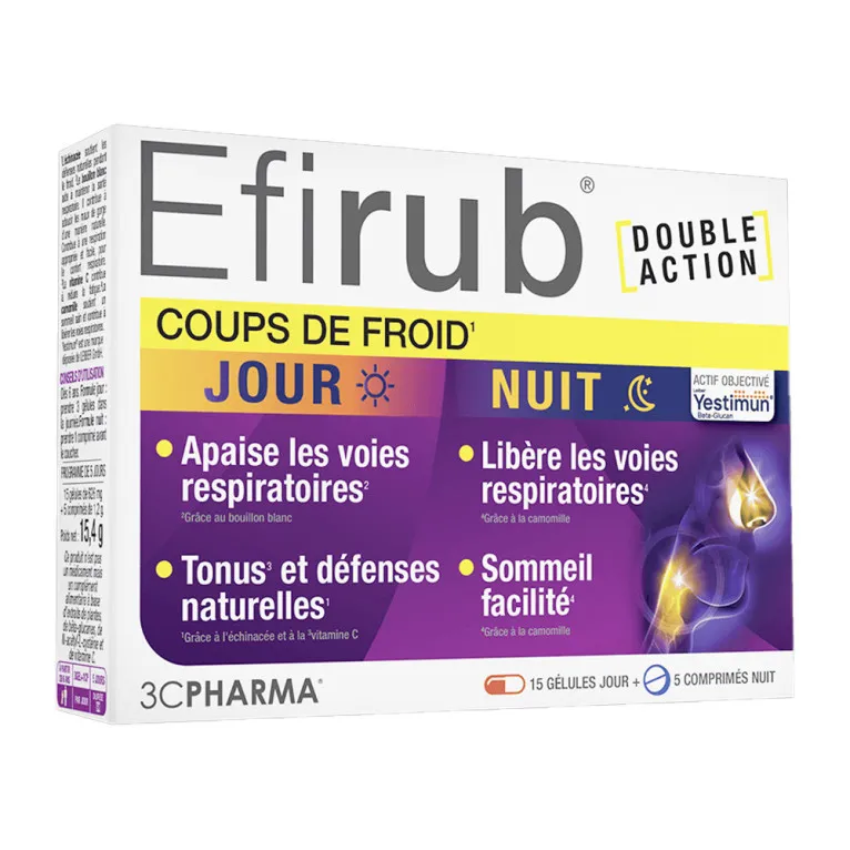 3C PHARMA EFIRUB JOUR ET NUIT COUPS DE FROID