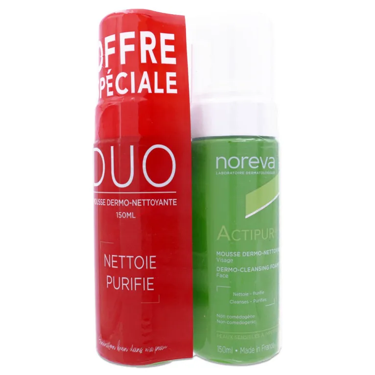 NOREVA ACTIPUR MOUSSE DERMO NETTOYANTE LOT DE 2X150ML