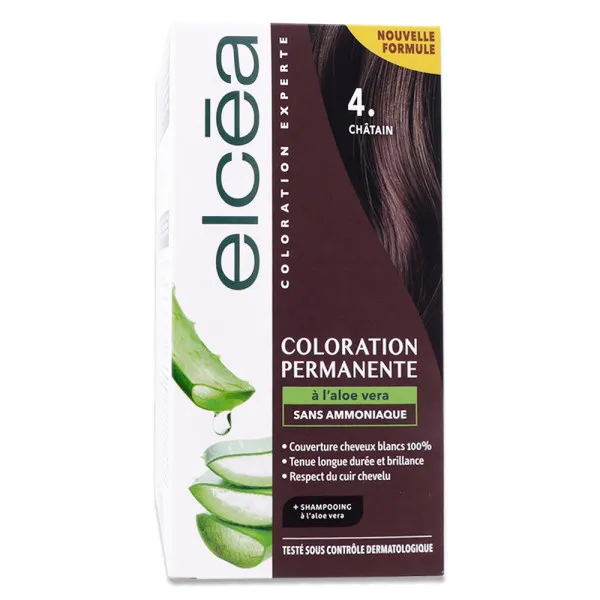 ELCEA COLORATION PERMANENTE ALOE VERA CHATAIN N°4