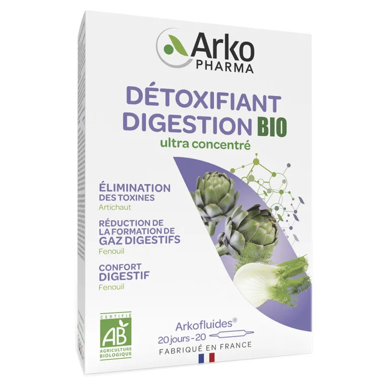 ARKOPHARMA ARTICHAUT BIO FENOUIL BIO 20 AMPOULES 10 ML