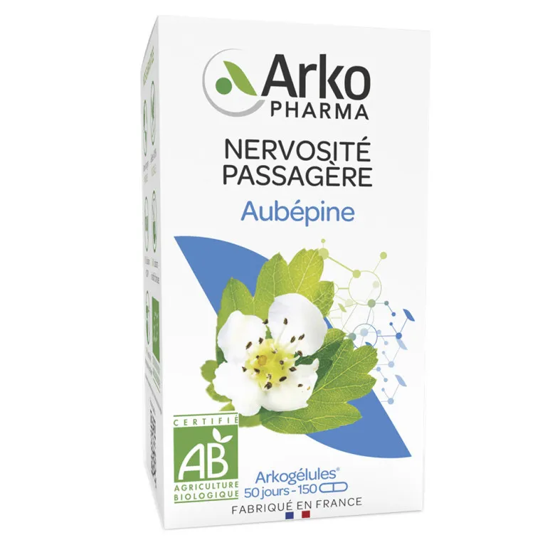 ARKOPHARMA AUBÉPINE BIO NERVOSITÉ PASSAGERE 150 GELULES