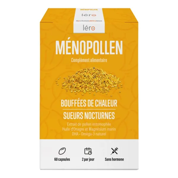 LERO MENOPOLLEN SANS HORMONE 60 CAPSULES BOUFFEES DE CHALEUR