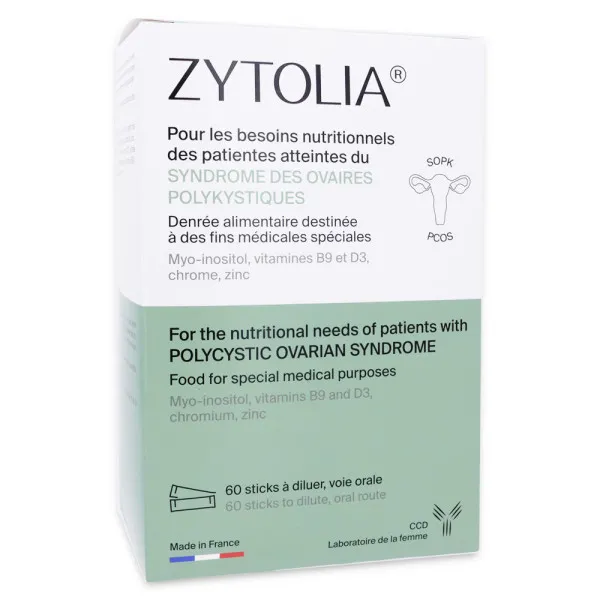 ZYTOLIA SYNDROME DES OVAIRES POLYKYSTIQUES 60 STICKS