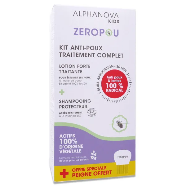 ALPHANOVA KIDS ZEROPOU KIT TRAITEMENT COMPLET