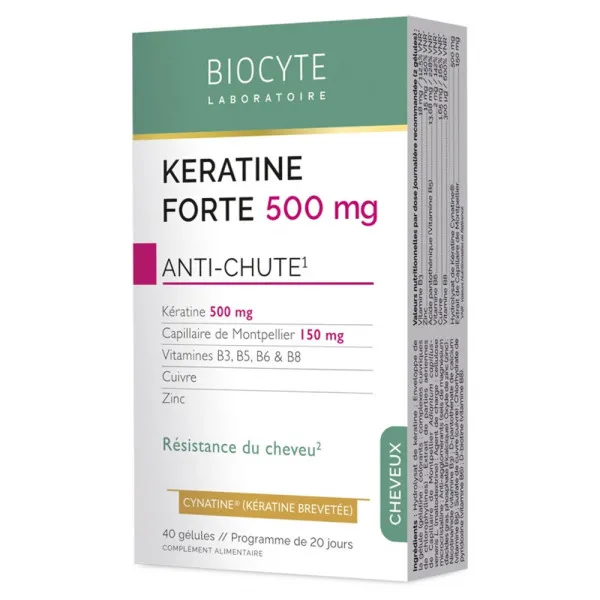 BIOCYTE KERATINE FORTE ANTI-CHUTE 40 GELULES