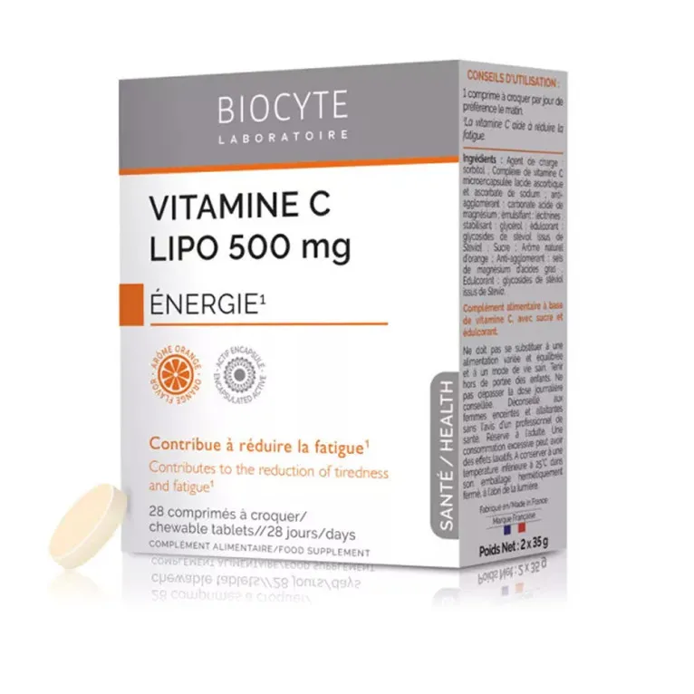 BIOCYTE VITAMINE C LIPO 500MG ÉNERGIE 28 COMPRIMÉS