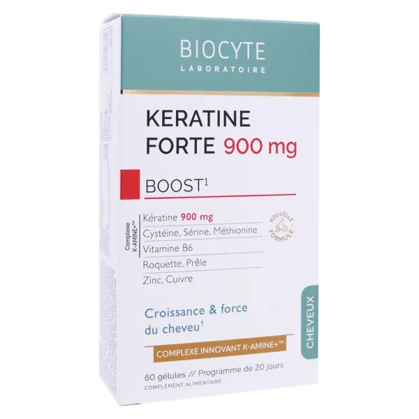 BIOCYTE KERATINE FORTE 900MG 60 GELULES