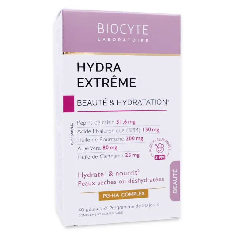 BIOCYTE HYDRA EXTREME BEAUTÉ ET HYDRATATION 40 GÉLULES