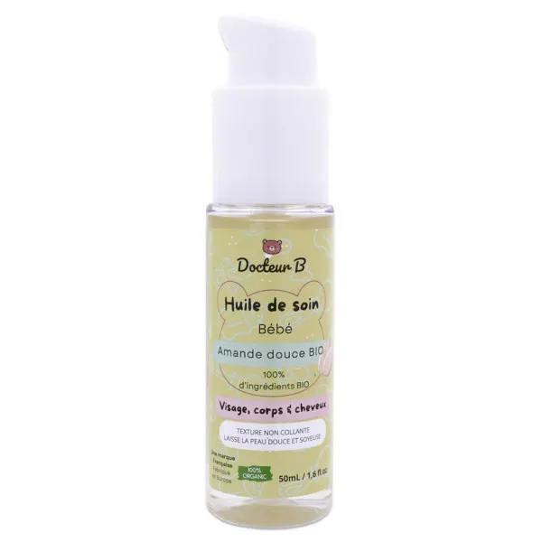 HUILE DE SOIN BÉBÉ AMANDE DOUCE DOCTEUR B 50ML