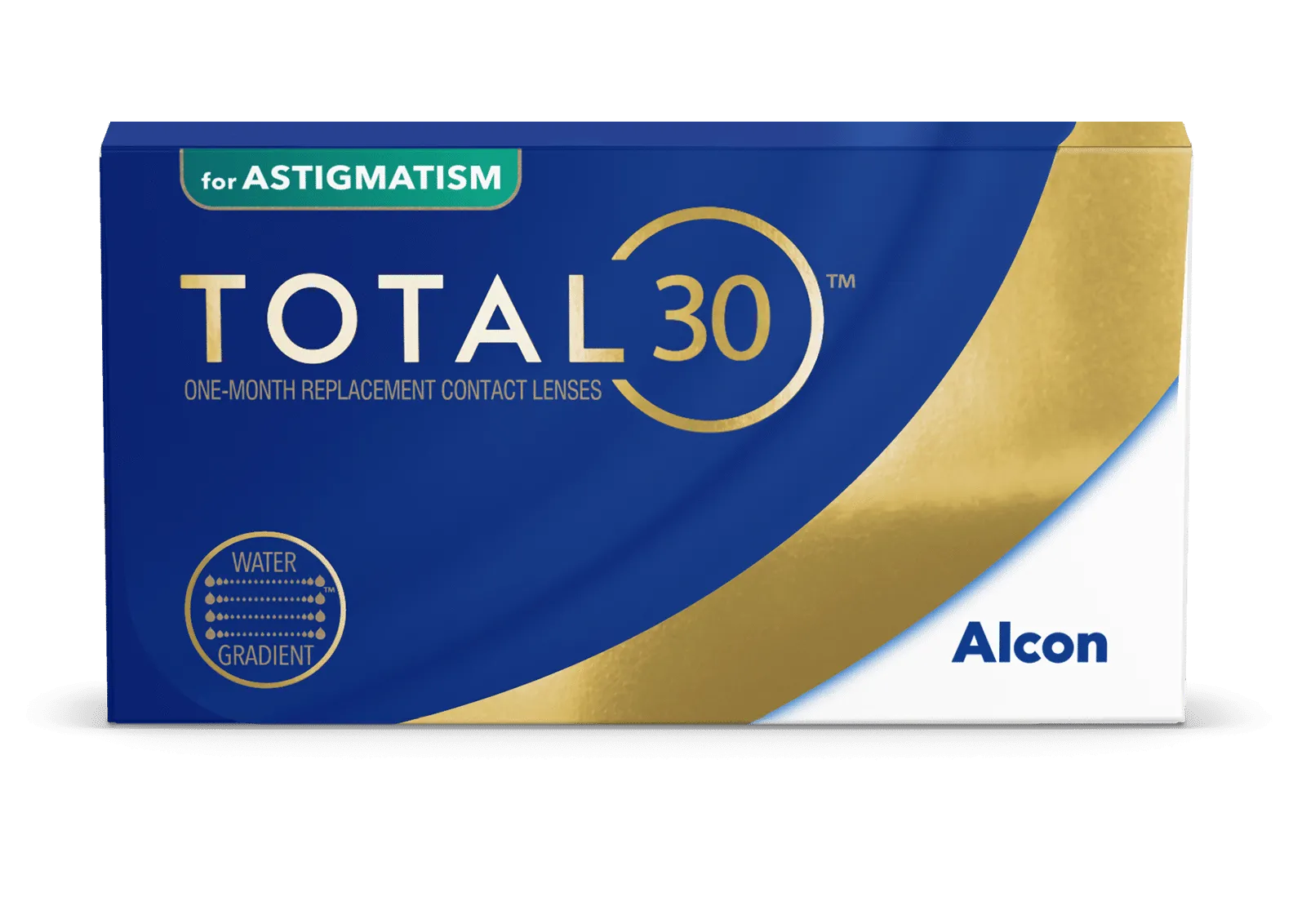 Total 30 pour Astigmatisme Lentilles Mensuelles en Boite de 3 Lentilles