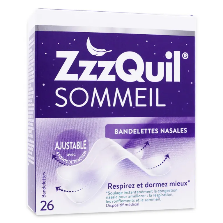 ZZZQUIL SOMMEIL BANDELETTES NASALES 26 BANDELETTES