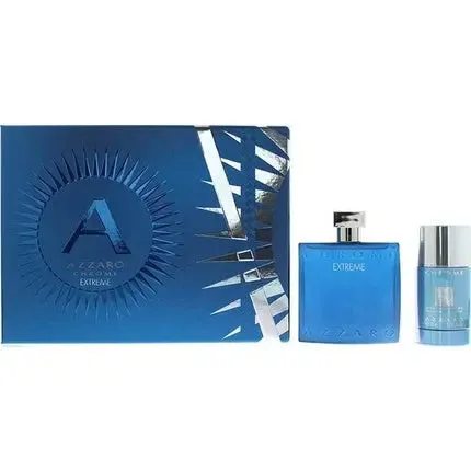 Azzaro Chrome Extreme 2 Piece Gift Set Eau De Parfum 100ml Deodorant Stick 75g