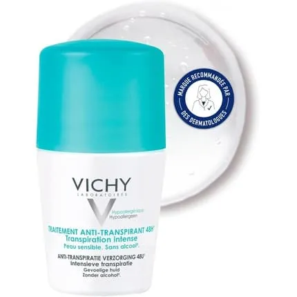 Vichy 48 Hour 'No-Trace' Anti-Perspirant Deodorant Roll On 50ml Unisexe