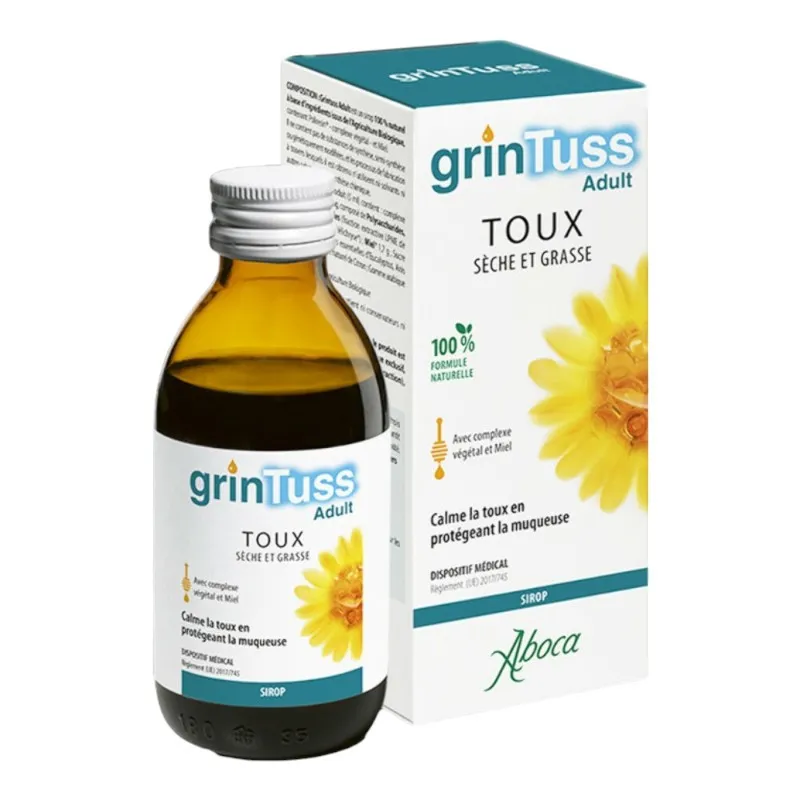 Aboca GrinTuss Adult Sirop Toux Sèche et Grasse