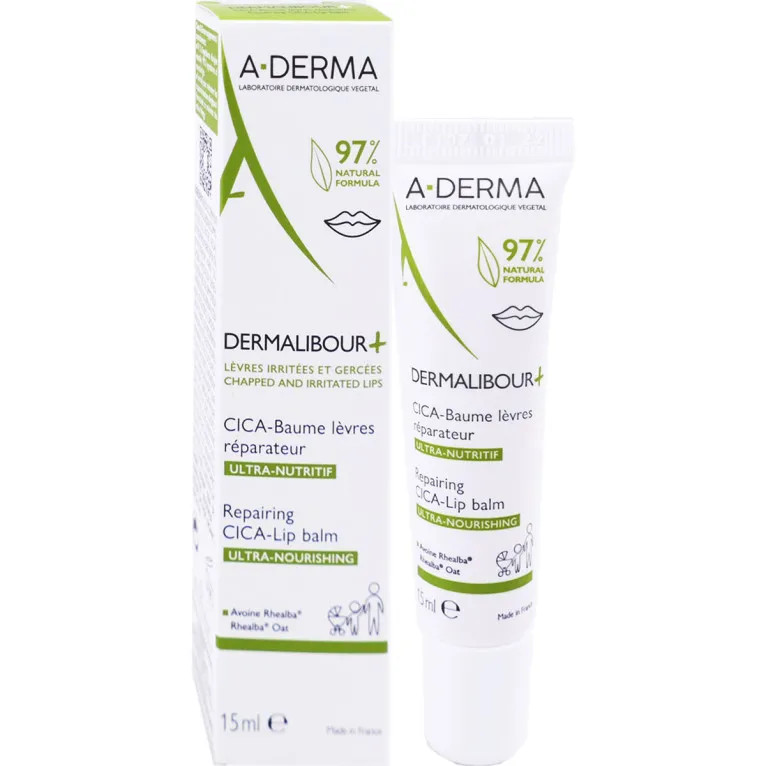 ADERMA DERMALIBOUR+ CICA BAUME LEVRES REPARATEUR 15ML