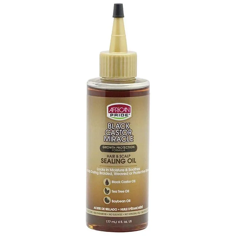 African Pride Black Castor Miracle Hair & Scalp Sealing Oil 177ml