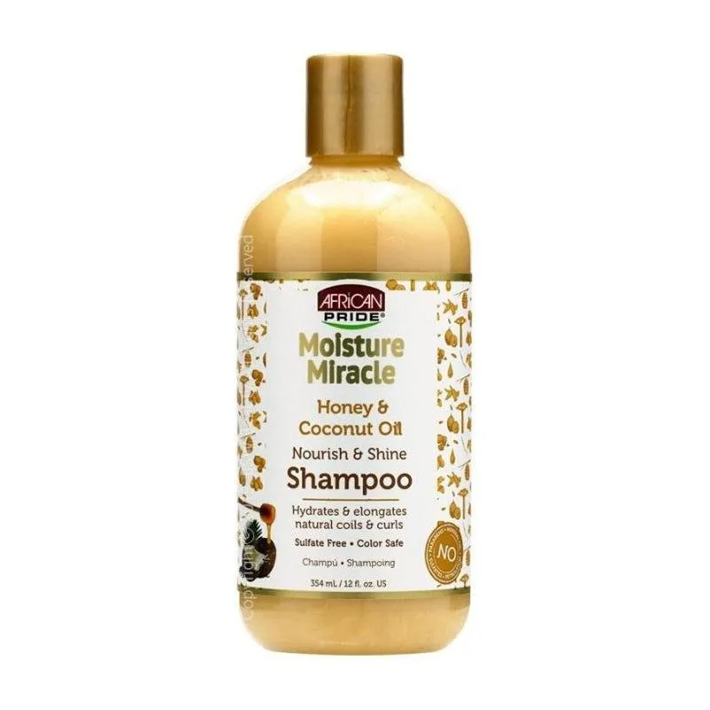 African Pride Honey & Coconut Oil Nourish and Shine Shampoo 354ml