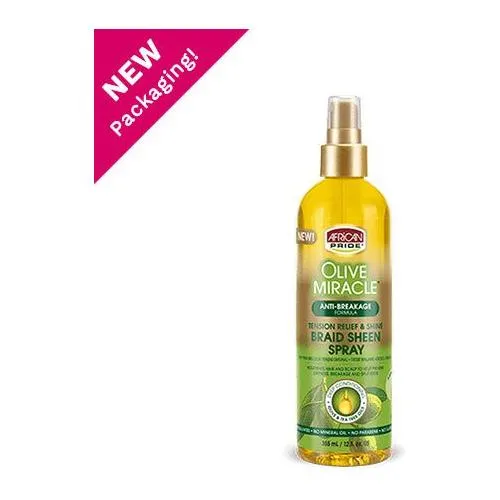 African Pride Olive Miracle Anti-Breakage Braid Sheen Spray 355ml