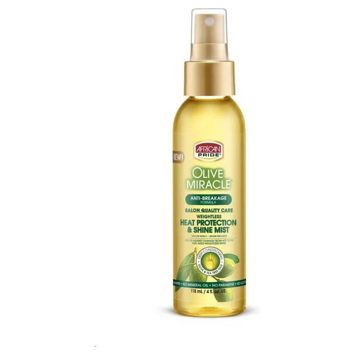 African Pride Olive Miracle Weightless Heat Protection & Shine Mist 4oz