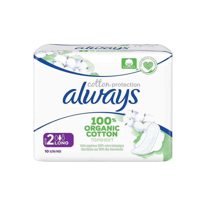 Always Cotton Protection 10 serviettes hygiéniques taille 2 long