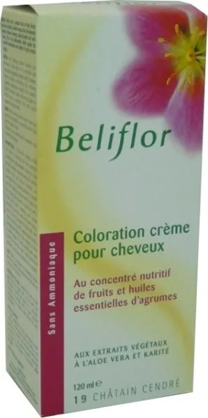 BELIFLOR COLORATION CREME 19 CHATAIN CENDRE 120 ML