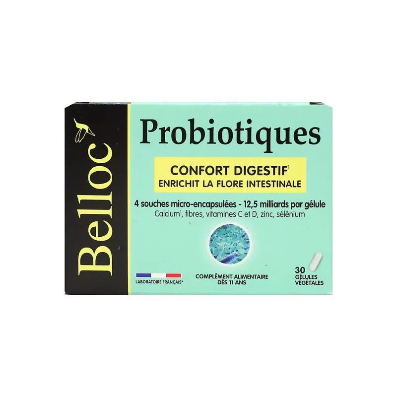 Belloc Probiotiques confort digestif 30 gélules végétales