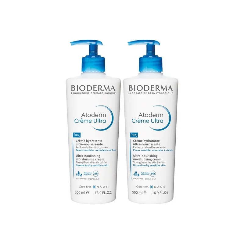Bioderma Atoderm crème ultra nourrissante 2x500ml