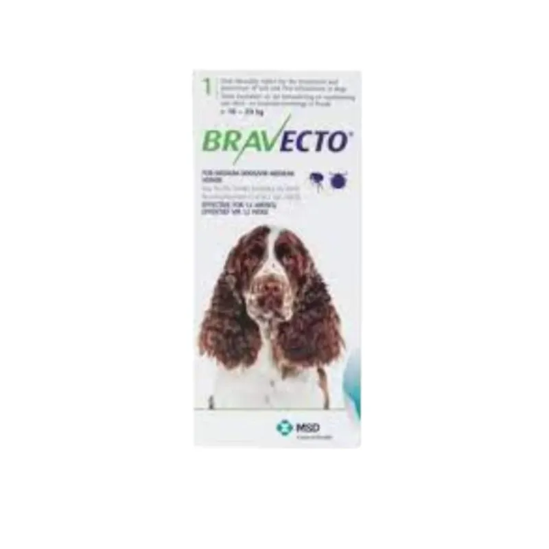 Bravecto chien 10-20kg  2 comprimés