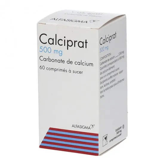 Calciprat 500mg 60 comprimés à sucer