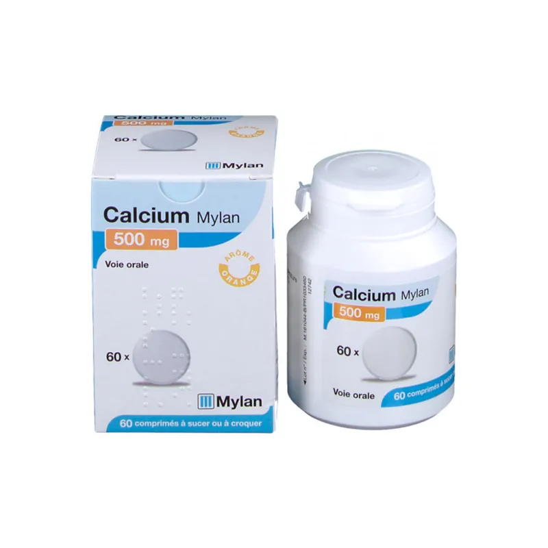 Calcium Mylan 500mg 60 comprimés