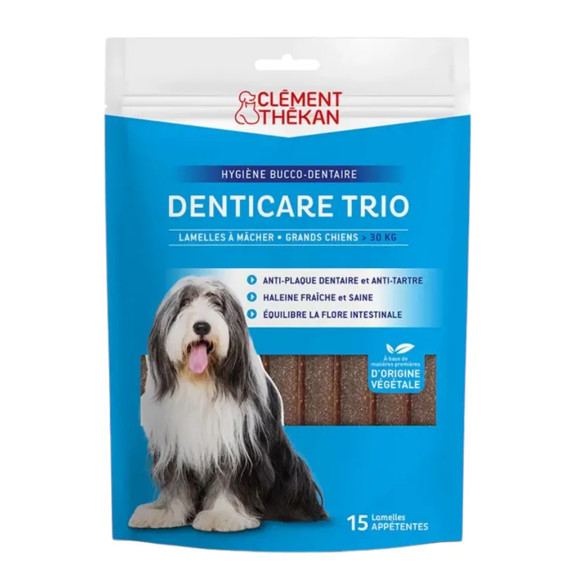 CLEMENT THEKAN Denticare TRIO Chien Plus de 30 kg 15 lamelles