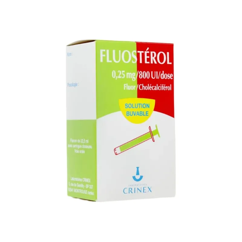 Crinex Fluostérol 0,25mg/800UI/dose solution buval 22,5ml