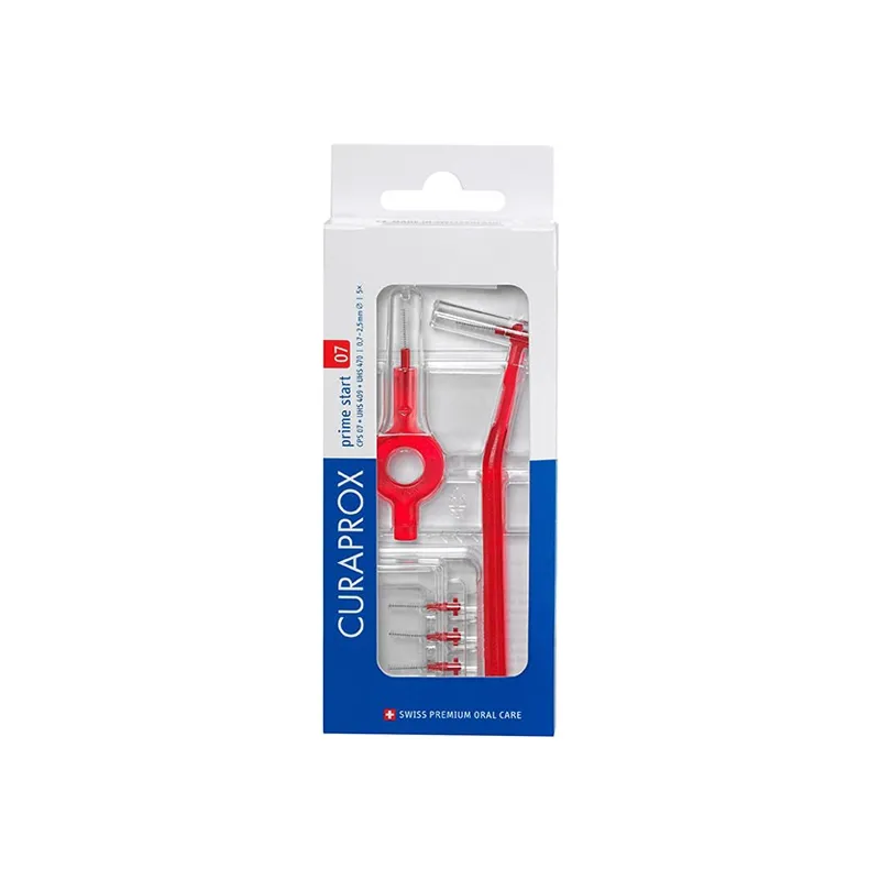 Curaprox CPS 07 Prime start 5 brossettes interdentaires + manche