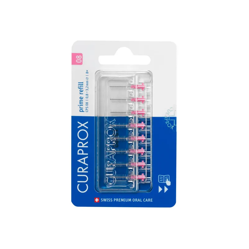 Curaprox CPS 08 Prime brossette interdentaire rose boîte de 8