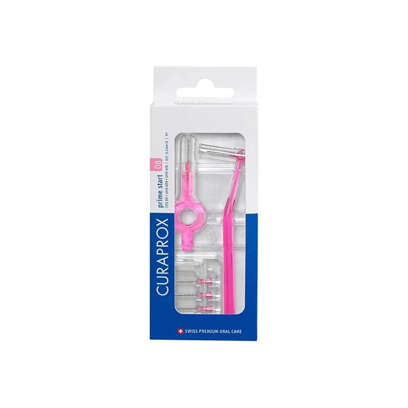 Curaprox CPS 08 Prime start 5 brossettes interdentaires + manche