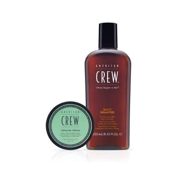 AMERICAN CREW Grooming Collection Daily Cleansing Shampoo 250 ml & Forming Cream 85g