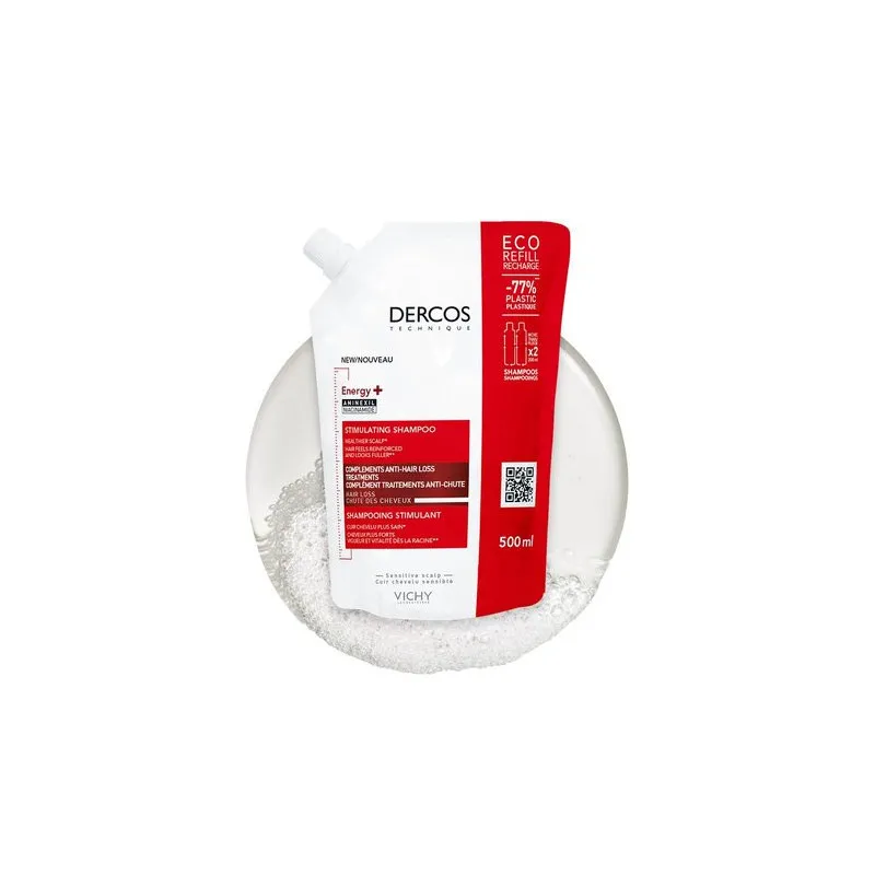 DERCOS TECHNIQUE Eco-recharge Shampooing stimulant anti-chute Energy+