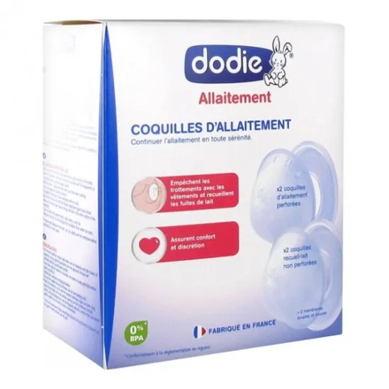 Dodie Allaitement Coquilles d'allaitement boîte de 4 coquilles
