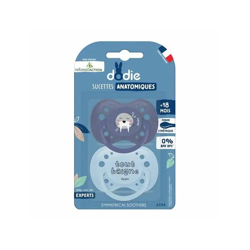 Dodie duo sucettes anatomiques Reforest'action Phoque +18mois A104