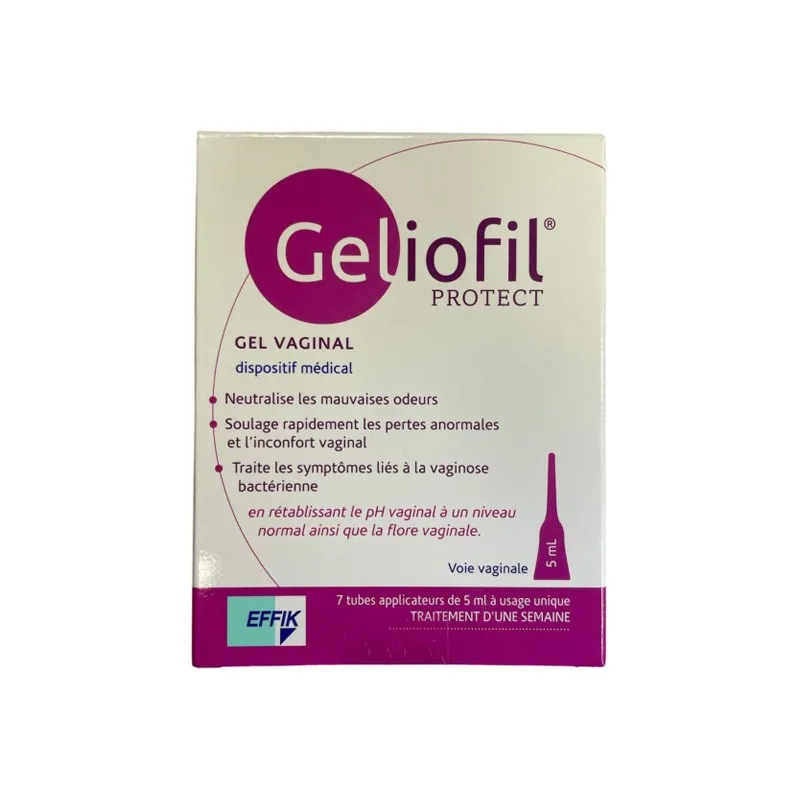 Effik Geliofil protect gel vaginal 7 tubes applicateurs de 5ml