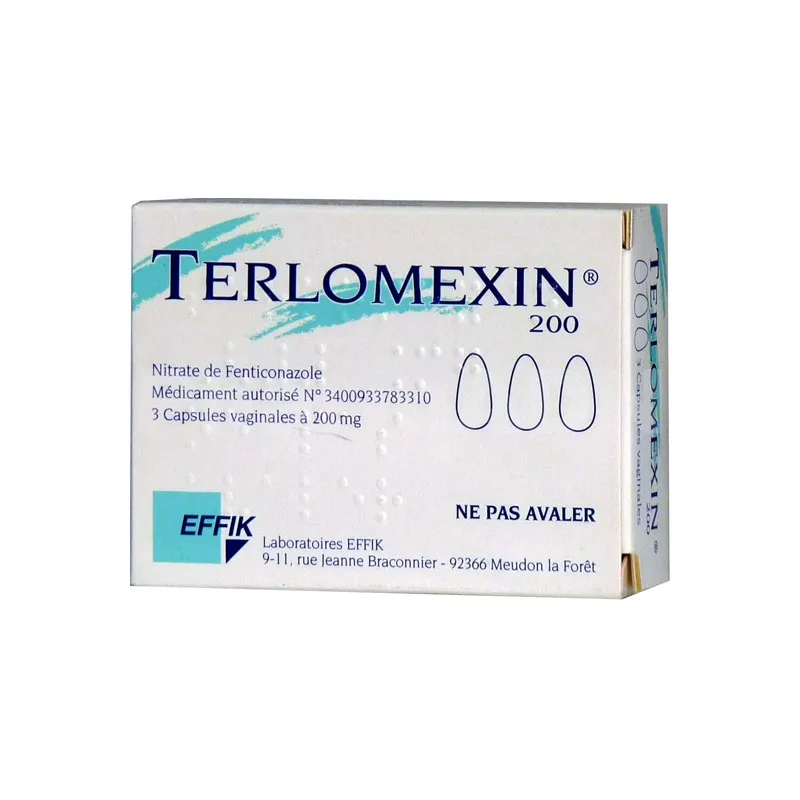 Effik Terlomexin 200mg boîte de 3 capsules molles vaginales