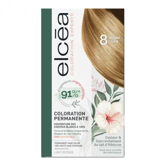 Elcéa Coloration experte permanente kit blond clair 8