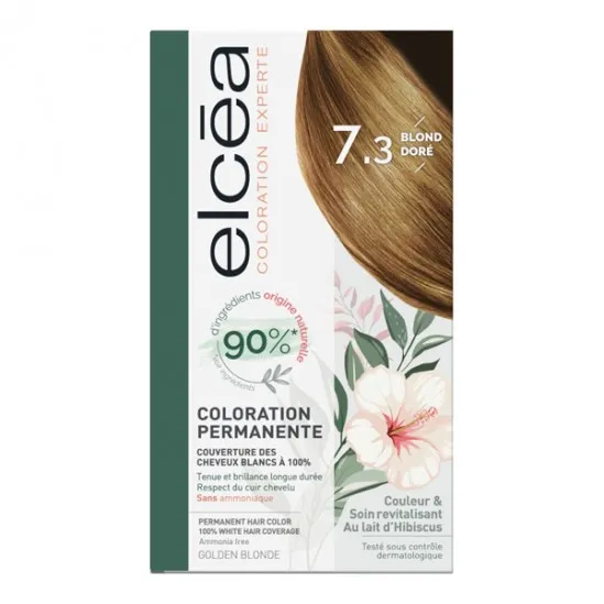 Elcéa Coloration experte permanente kit blond doré 7.3
