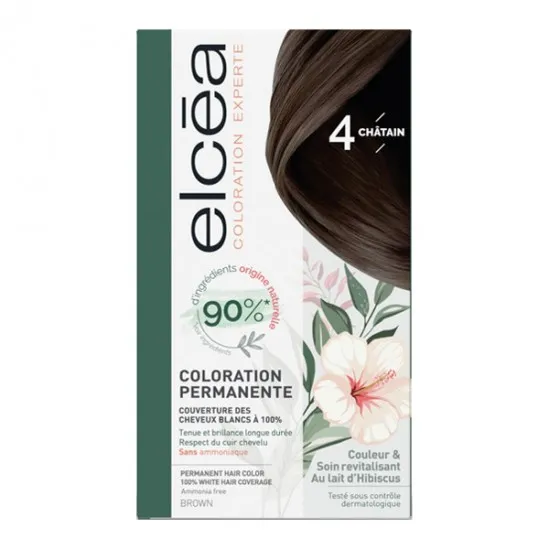 Elcéa Coloration experte permanente kit châtain 4