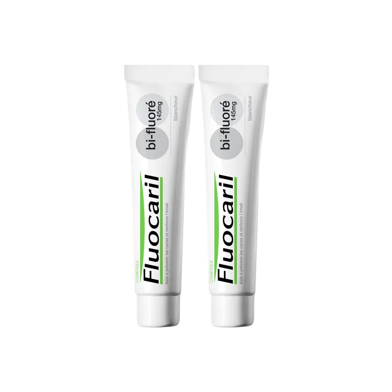 Fluocaril Bi-fluoré 145mg dentifrice blancheur lot de 2x75ml