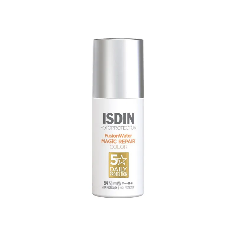 ISDIN Fusion Water Magic Repair Color crème solaire visage anti-âge SPF50 - 50ml
